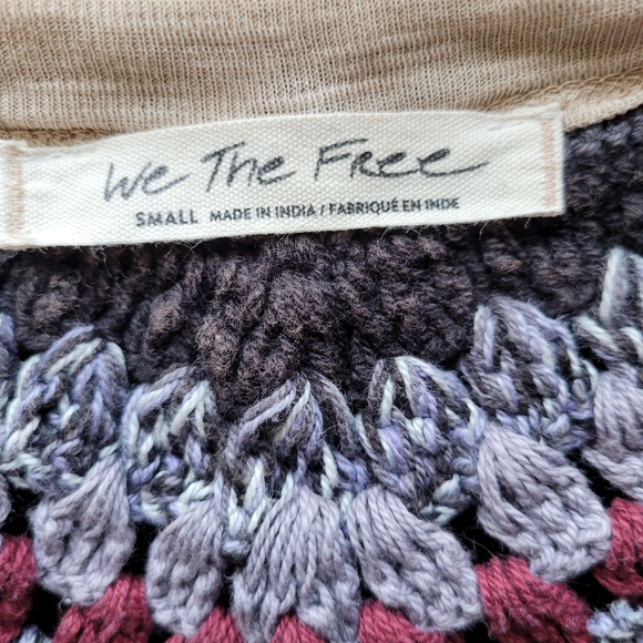 Free People Spring Bound Baseball Tee in Calm Sand Combo, GUC, Size S - Picture 8 of 8